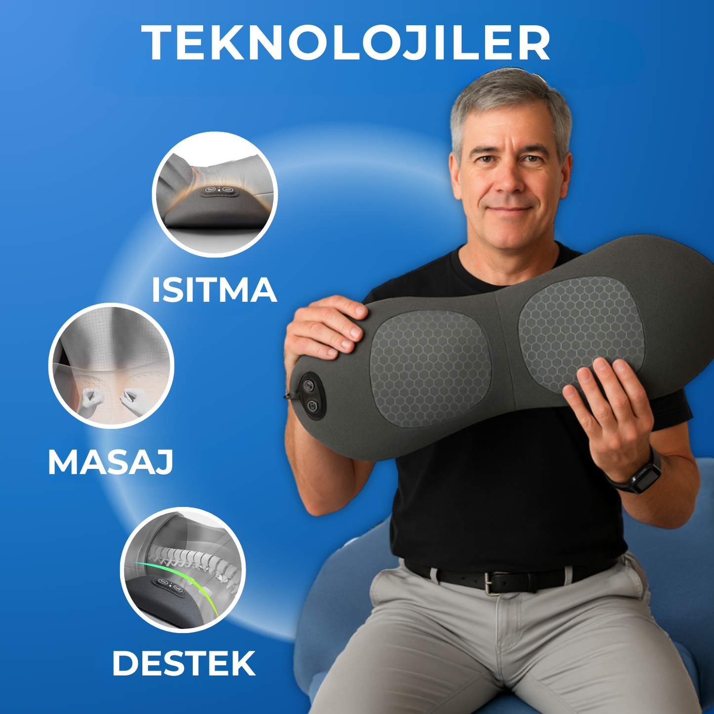 BelMaster™ 3'lü Akıllı Bel Yastığı